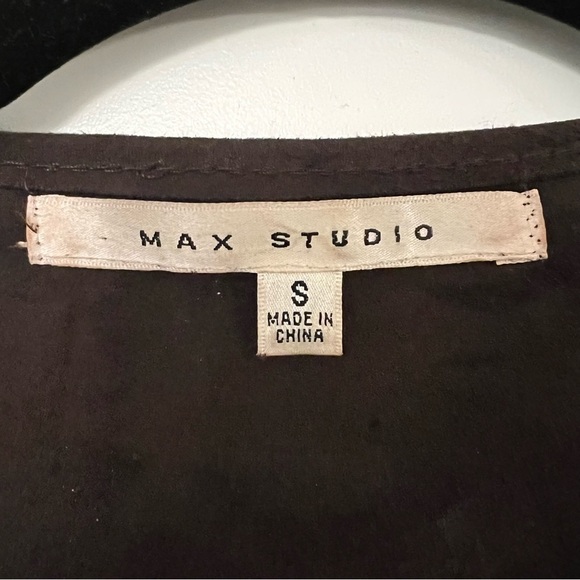 Max Studio Brown Western Cowgirl style Faux Suede Zipper Vest- Small - Picture 4 of 7